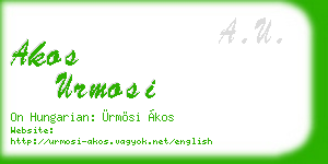 akos urmosi business card